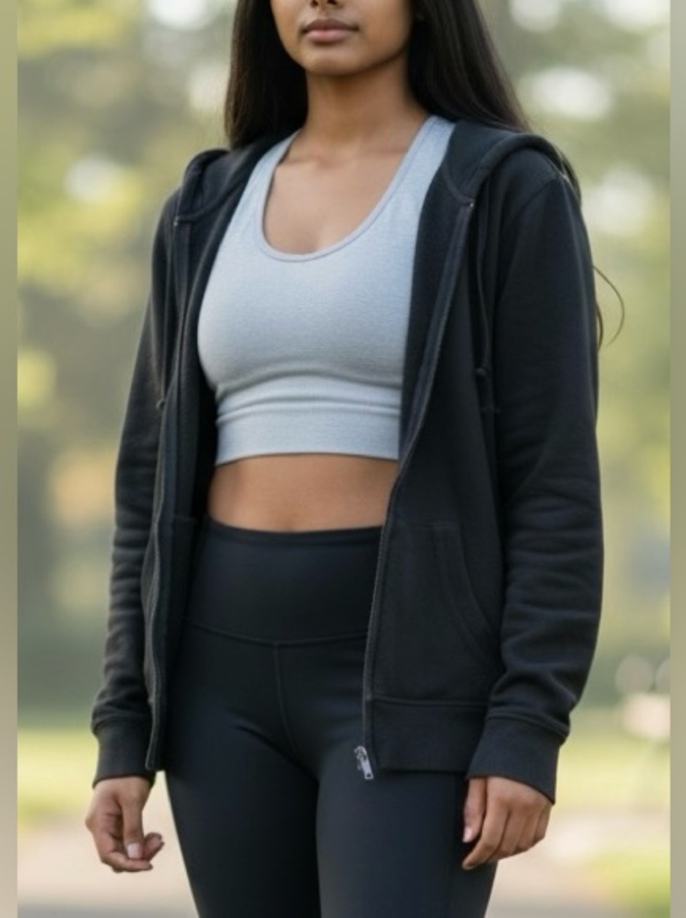 Vintage GapBody Fit Black Zip-Up Hoodie